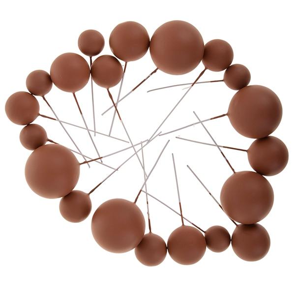 Dekoracija burbulai rudi