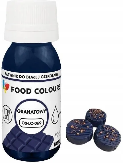 Tamsiai mėlynos spalvos maistiniai dažai tirpūs riebaluose 18ml 