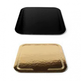 3mm storio aukso/juodos spalvos padėklas 28x28cm (5vnt)