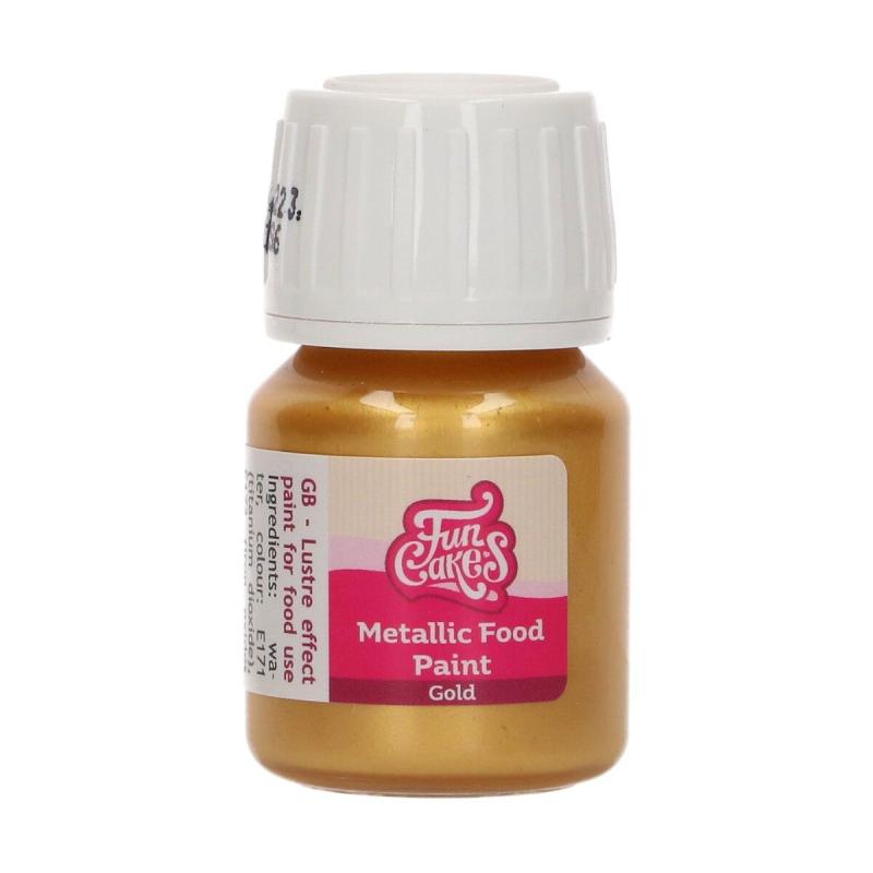Dažai metalic/gold 30ml Fun Cakes