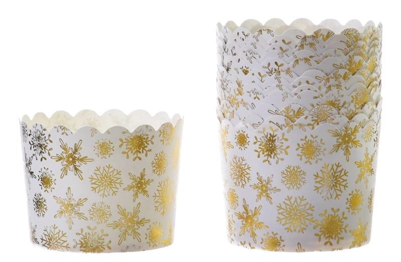 Keksiukų krepšeliai su snaigėmis 50vnt