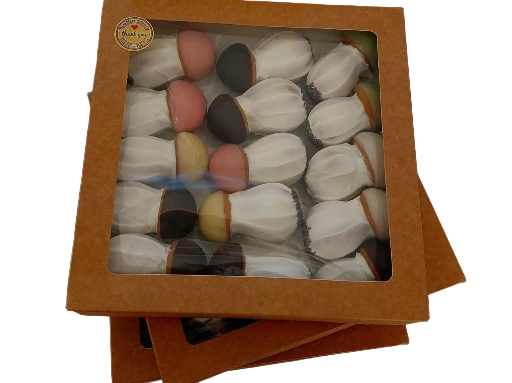 Ruda dėžutė su langeliu 20x20x4,5cm