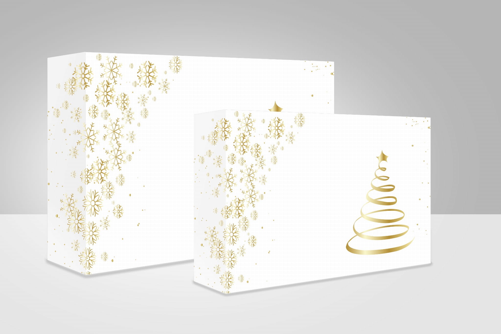 Dėžutė balta 220x220x120mm su eglute