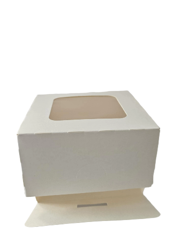 Balta dėžutė su langeliu  13x13x7cm (10vnt)