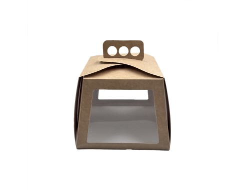 Dėžutė ruda 19x19x15cm su rankena (5vnt)