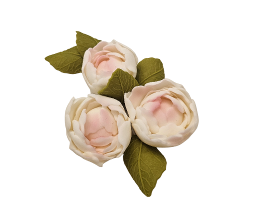  Dekoracija lapeliai 4x5cm alyvuogių spalvos pagaminta iš cukrinės masės 