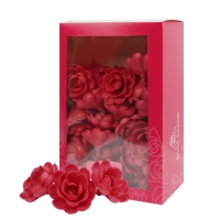 Gėlė Angliška rožė spalva raudona vaflinė (35vnt.pakuotėje)