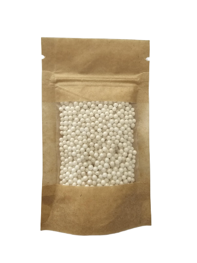 Pabarstukai cukriniai balti perlai 4mm 50gr