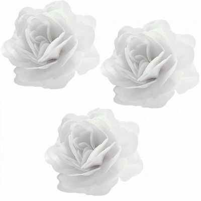 Gėlė vaflinė Kinietiška rožė spalva balta (18vnt.pakuotėje)