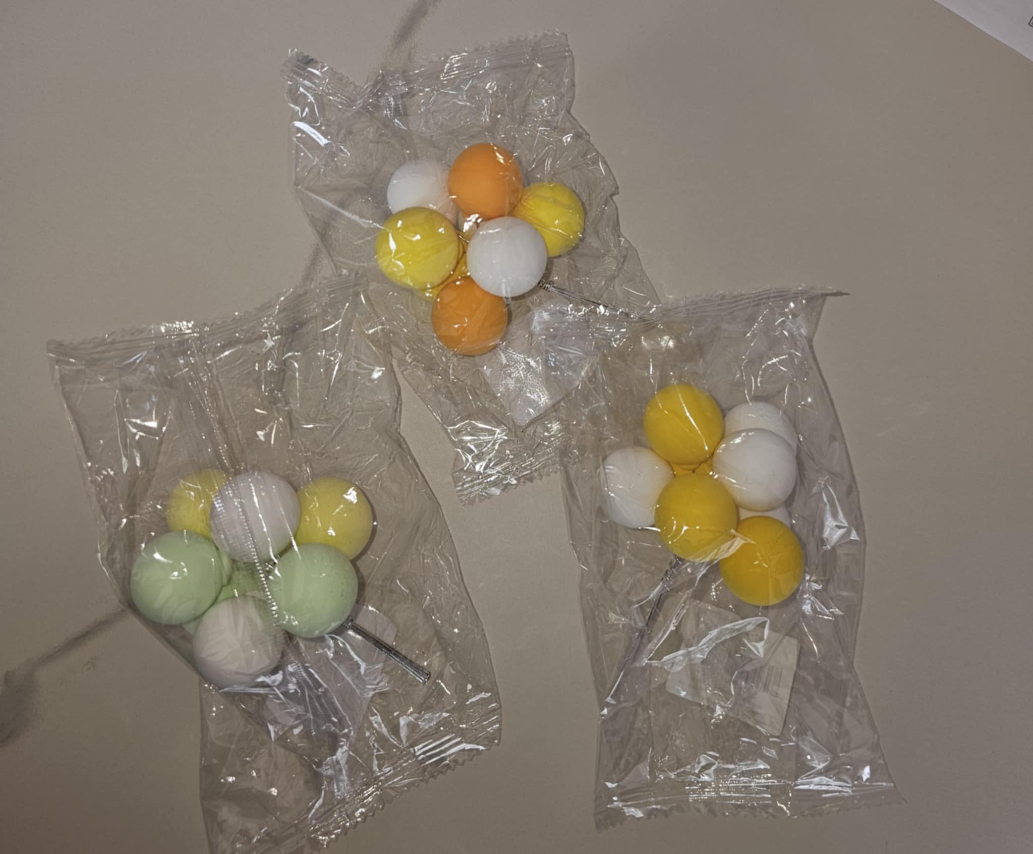 Dekoracija spalvoti minkšti burbulai (Nevalgomi)