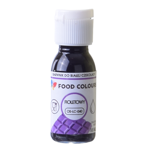 Dažai Food colours violetinė spalva tirpūs riebaluose 18 ml