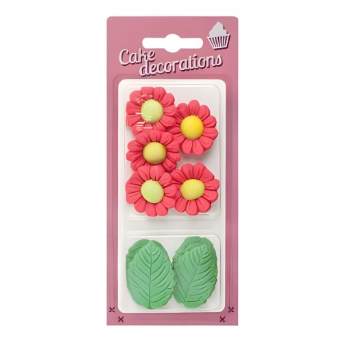 Dekoracija komplektas gėlytės/lapeliai
