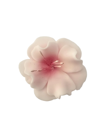 Dekoracija gėlė Magnolija rožinė spalva iš modeliavimo masės (5vnt)