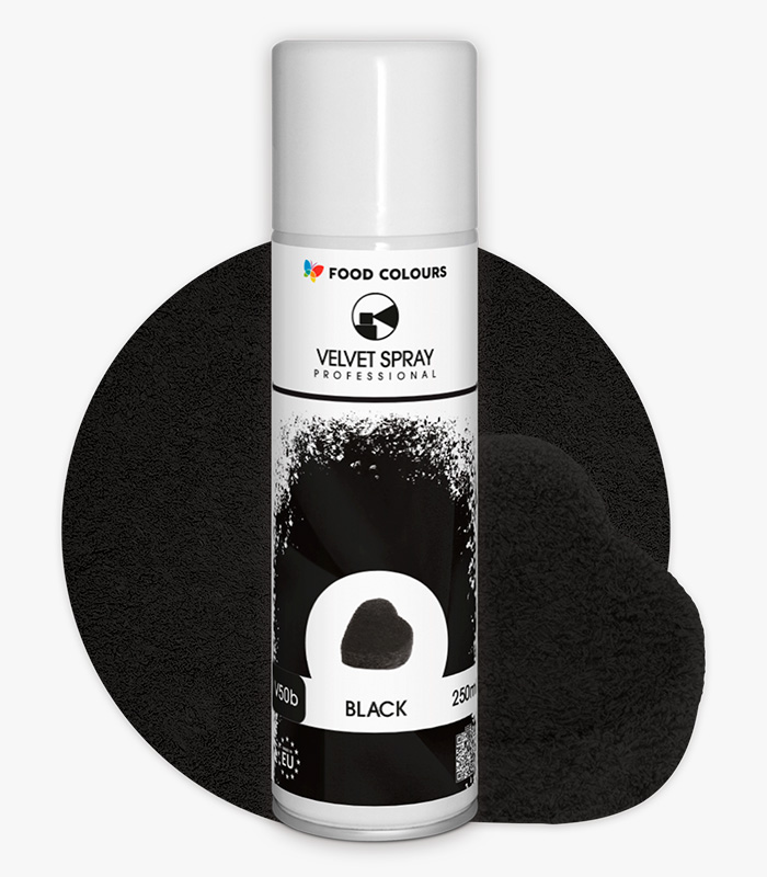 250ml Purškiamas Velvetas BLACK (juoda) spalva 