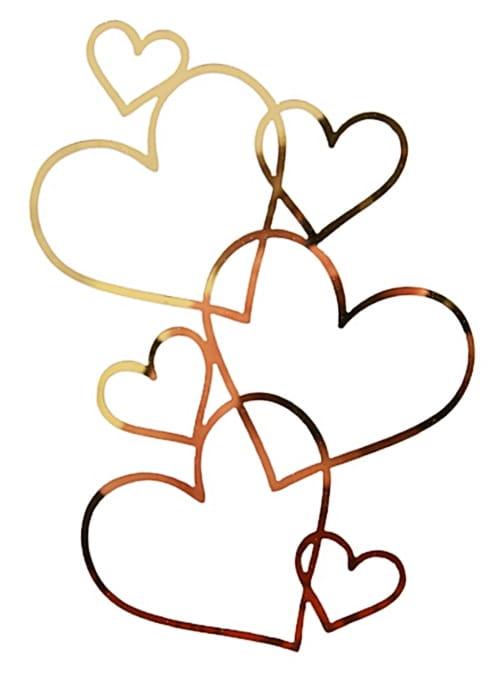 Akrilinis torto papuošimas širdelės  Land