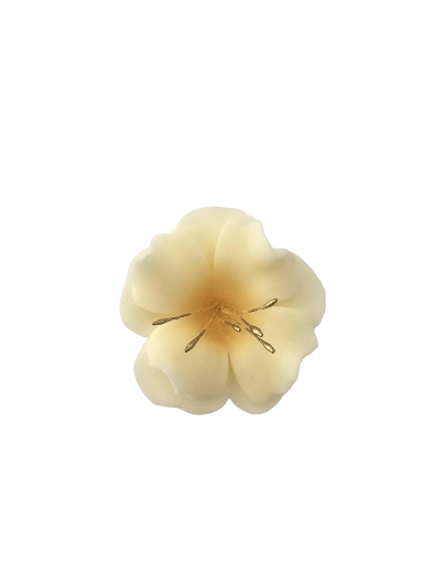 Dekoracija gėlė Magnolija Ecru ( smėlio) spalva iš modeliavimo masės (5vnt)