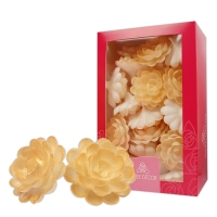 Gėlė Angliška rožė spalva auksinė vaflinė (35vnt.pakuotėje)