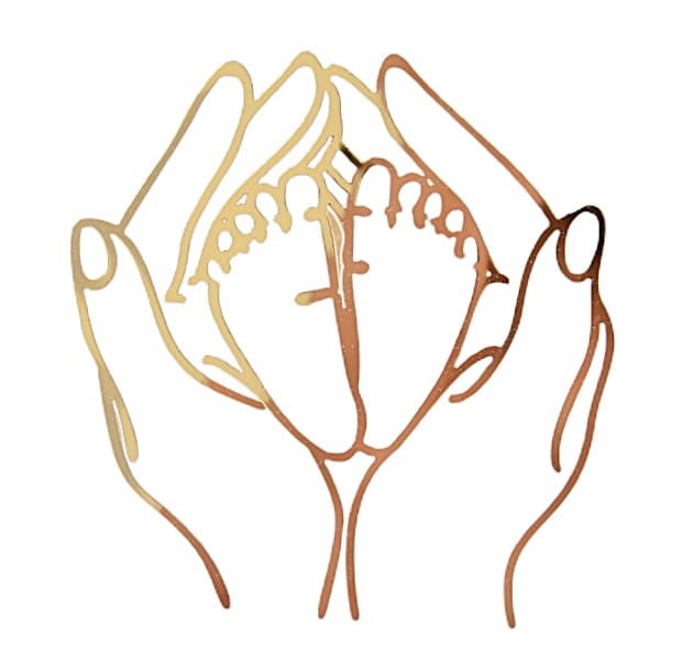 Akrilinis torto papuošimas pėdutės delnuose  Land