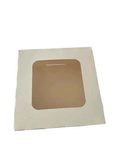 Balta dėžutė su langeliu  13x13x7cm (10vnt)
