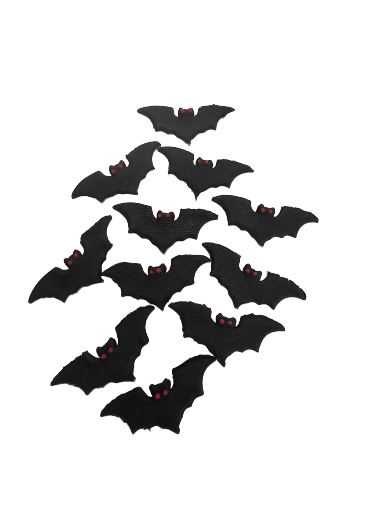 Dekoracija Šikšnosparnis/Halloween pagaminta iš modeliavimo masės (10vnt)