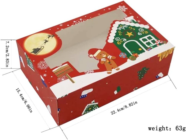 Dėžutės Kalėdinės spalvotos 