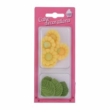 Dekoracija komplektas gėlytės/lapeliai