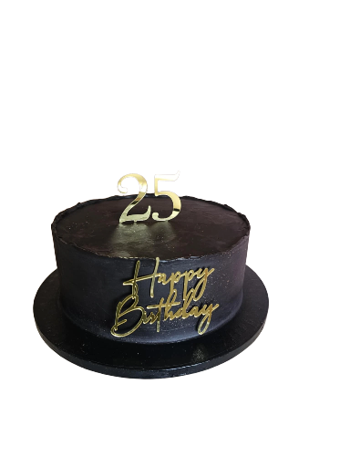 Akrilinis auksinis Happy Birthday užrašas
