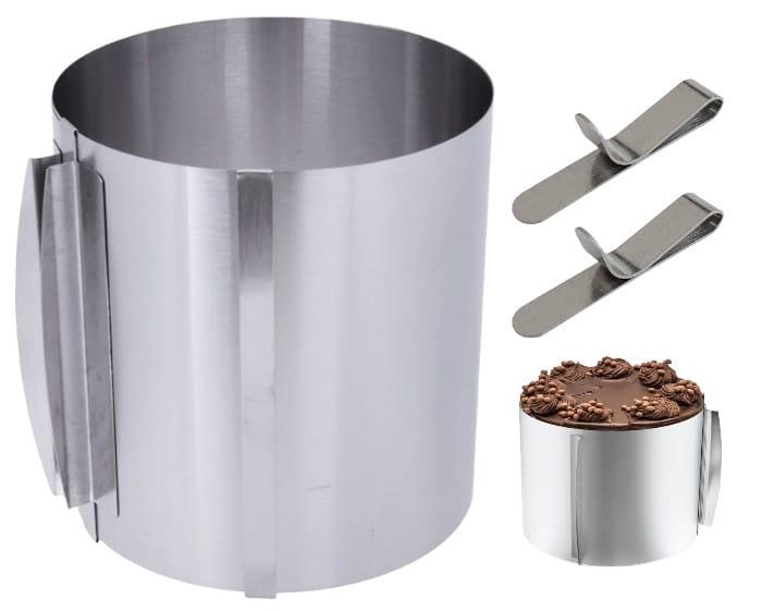 Metalinė torto forma reguliuojamas žiedas H 17cm Land 