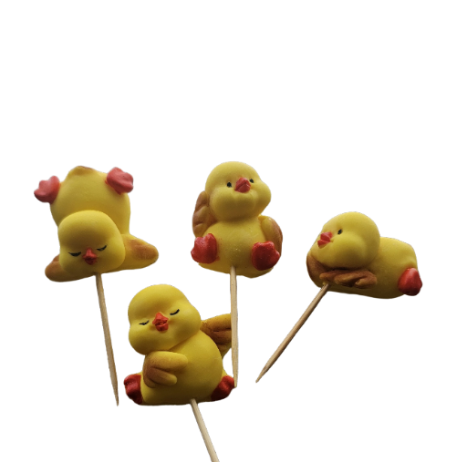 Dekoracija Velykinė antis 3Dant pagaliuko cukrinė masė SWEET