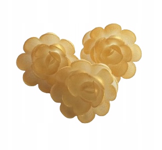 Gėlė Angliška rožė spalva auksinė vaflinė (35vnt.pakuotėje)