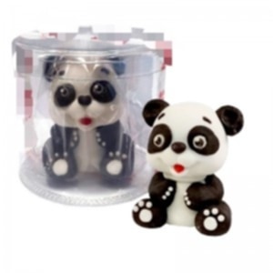 Dekoracija Panda pagaminta iš modeliavimo masės