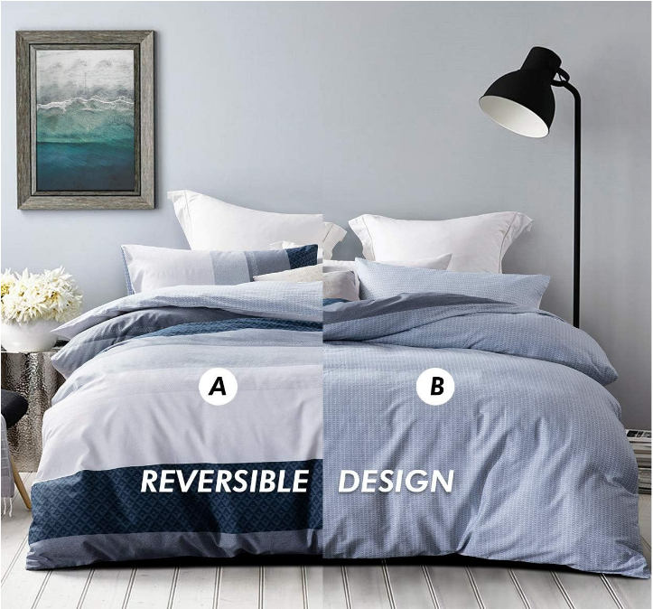 Duvet Cover Queen Set 600 Thread Count Cotton Bedding Set (Queen, Greekn-lump)