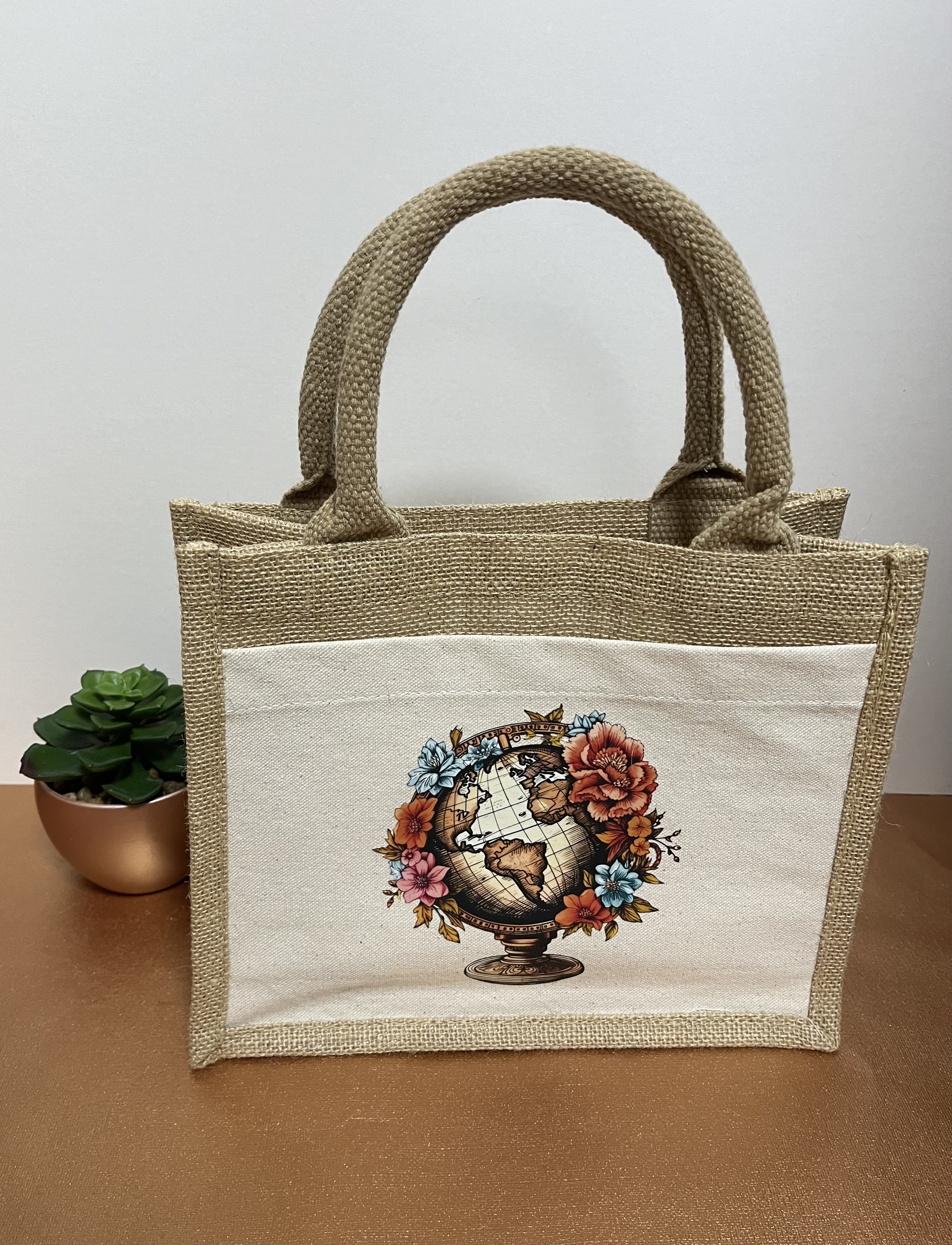 Sac en toile de jute "Globe"