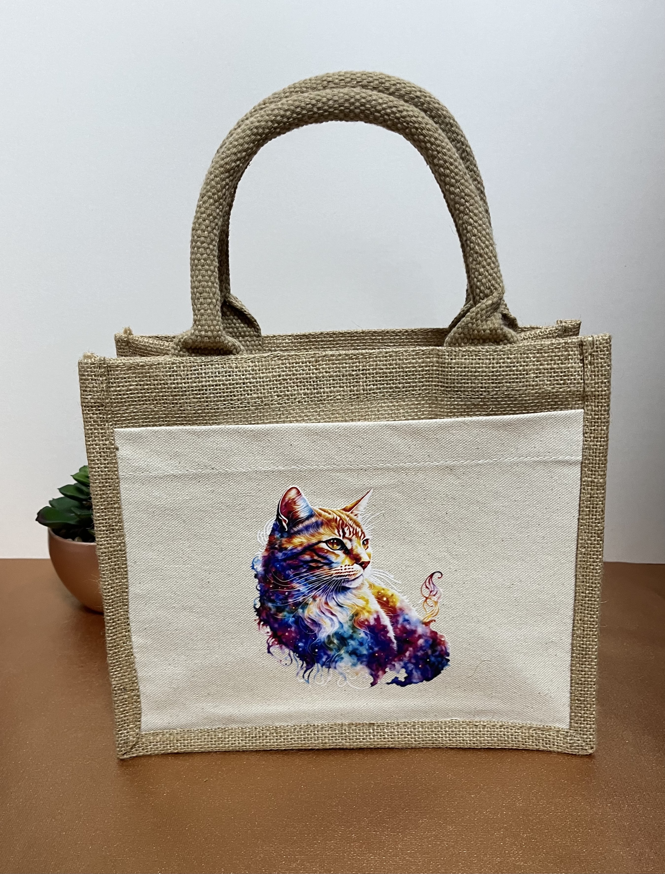 Sac en toile de jute "Chat"