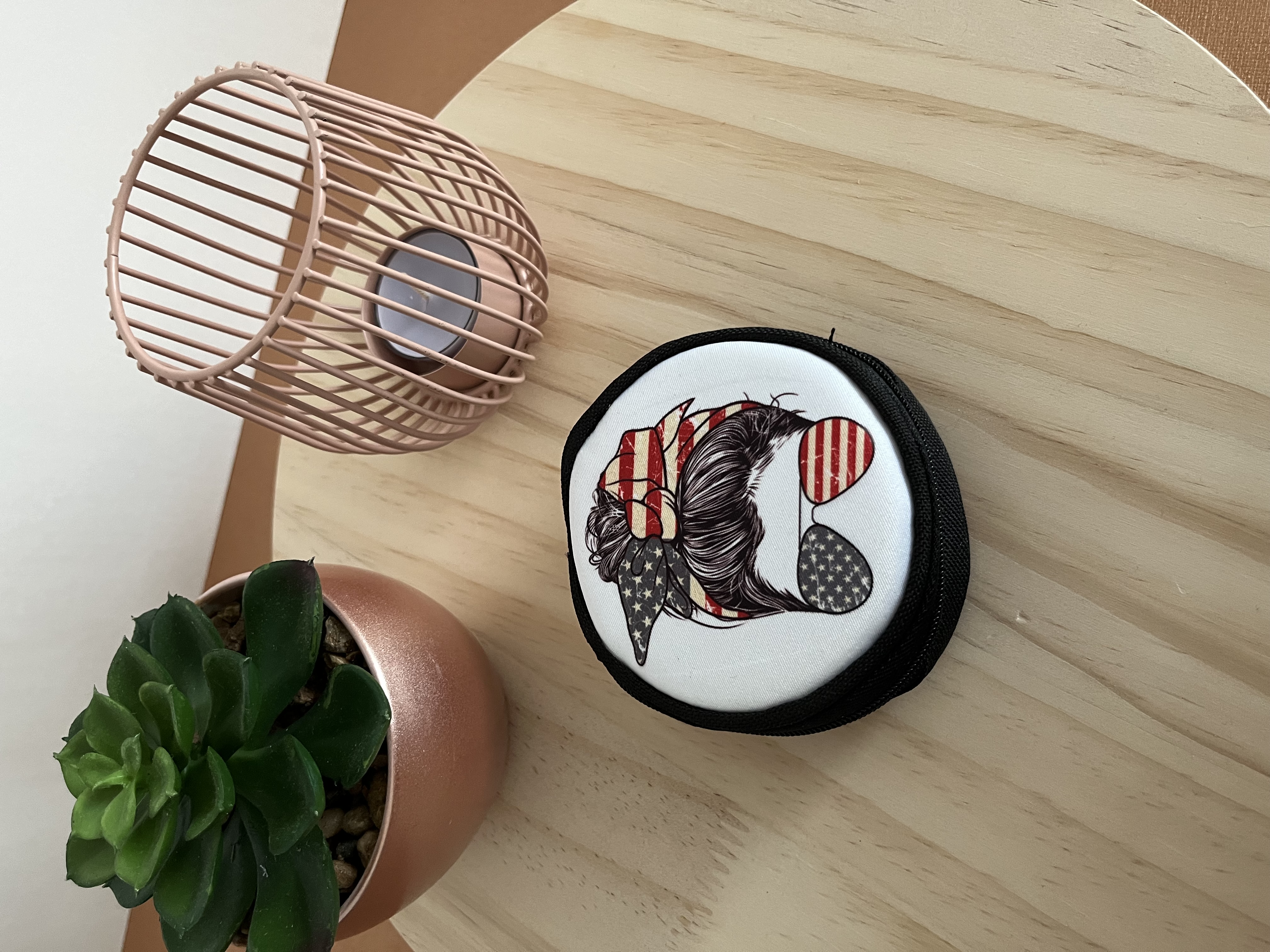 Porte monnaie rond "Woman"