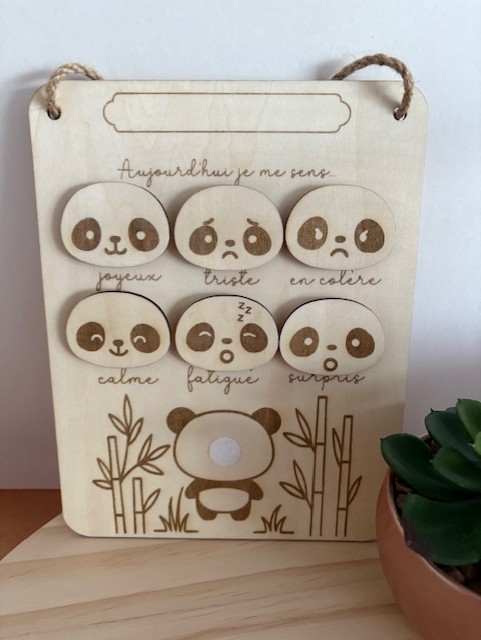 Tableau des émotions "panda"