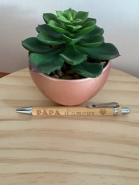 Stylo bambou "papa d'amour"