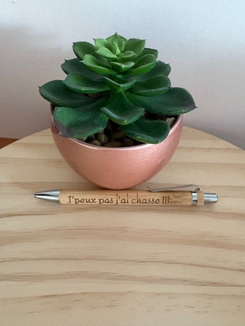 Stylo bambou "chasse"