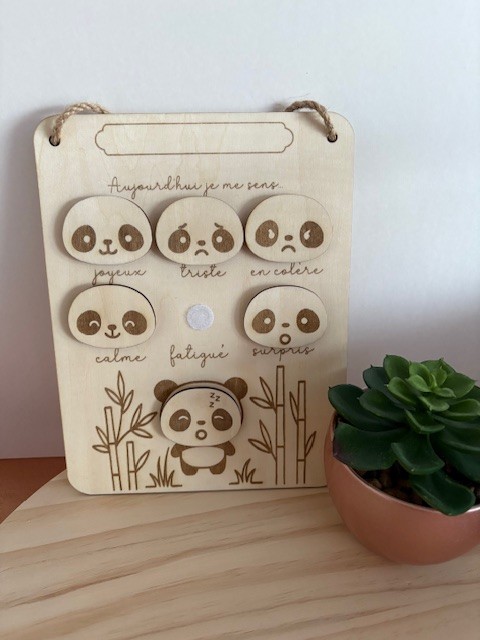 Tableau des émotions "panda"