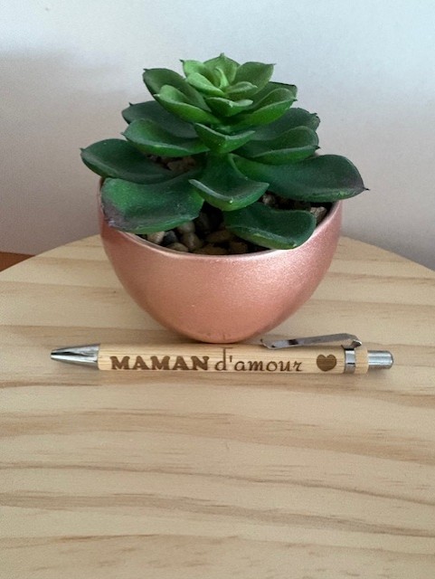 Stylo bambou "maman d'amour"