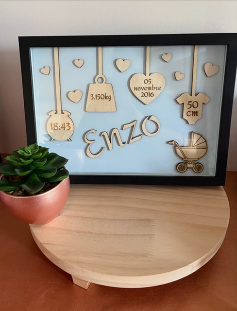 Cadre naissance personnalisé