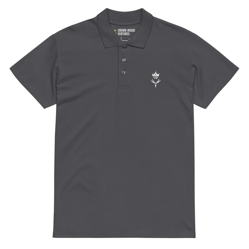Crown-Rogue White Logo Polo Shirt
