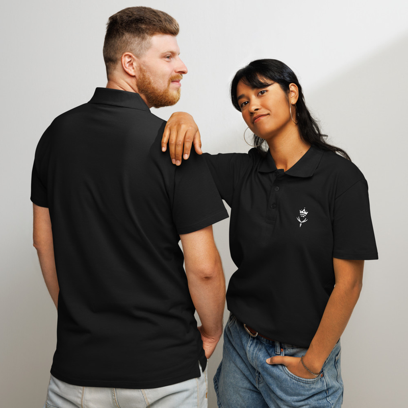 Crown-Rogue White Logo Polo