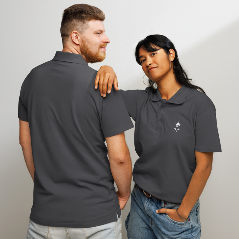 Crown-Rogue White Logo Polo