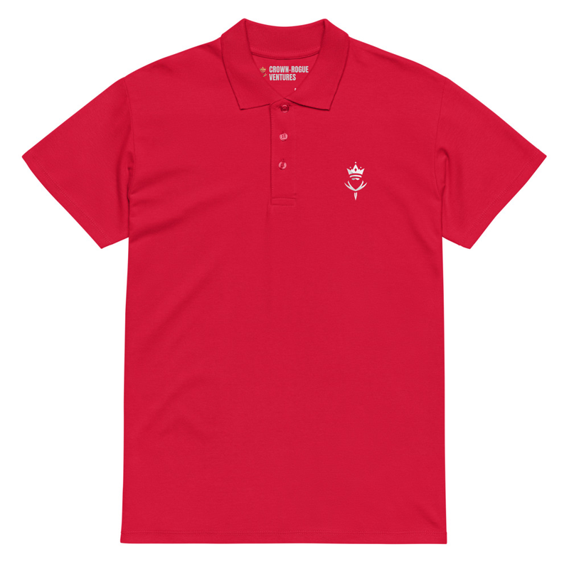 Crown-Rogue White Logo Polo Shirt