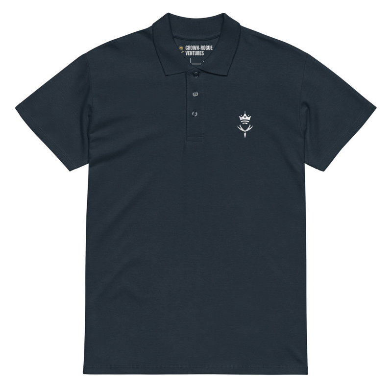 Crown-Rogue White Logo Polo Shirt
