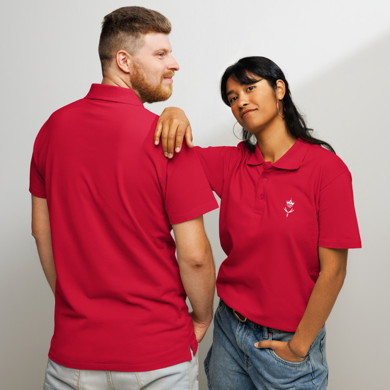 Crown-Rogue White Logo Polo