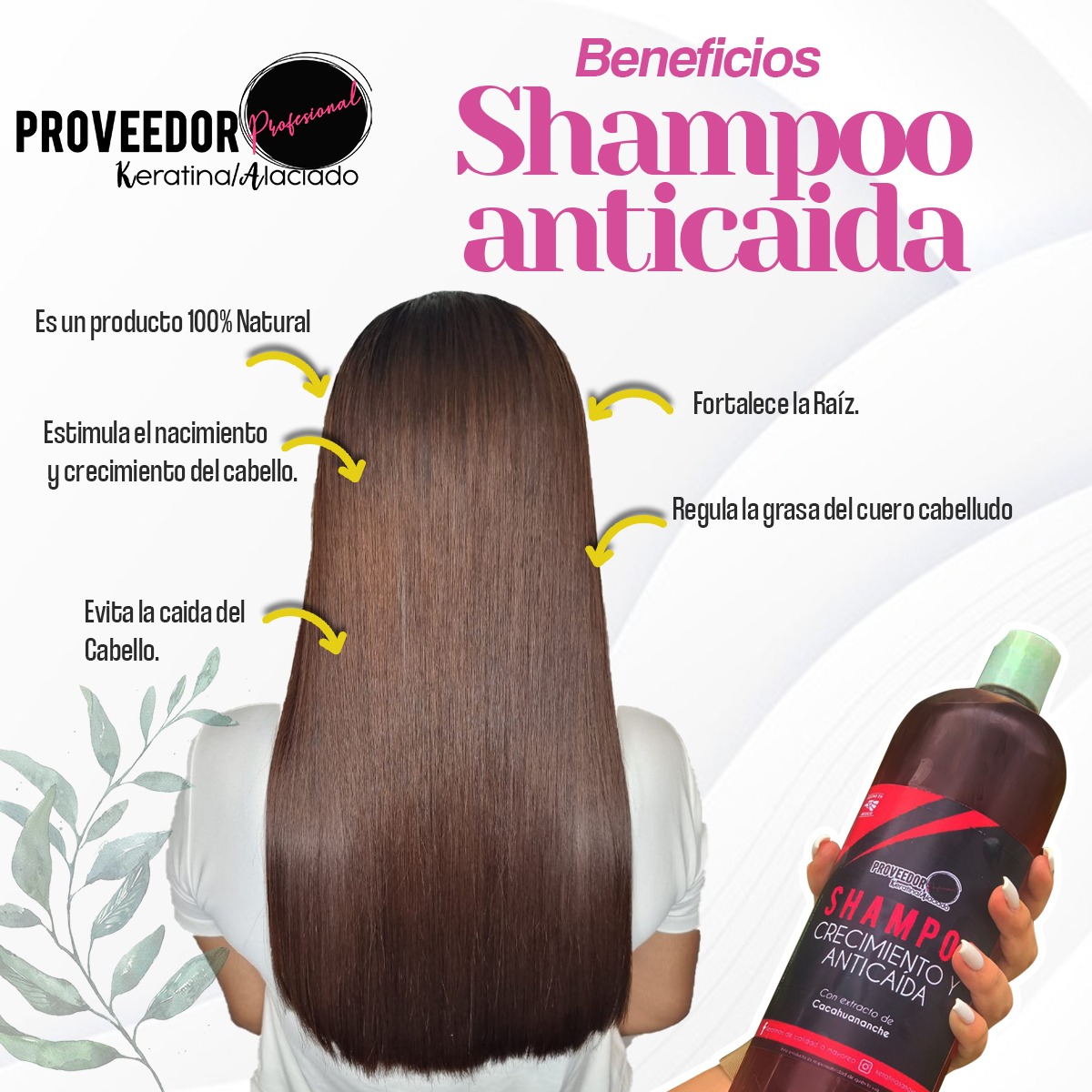 Shampoo de cremiento y anticaida 