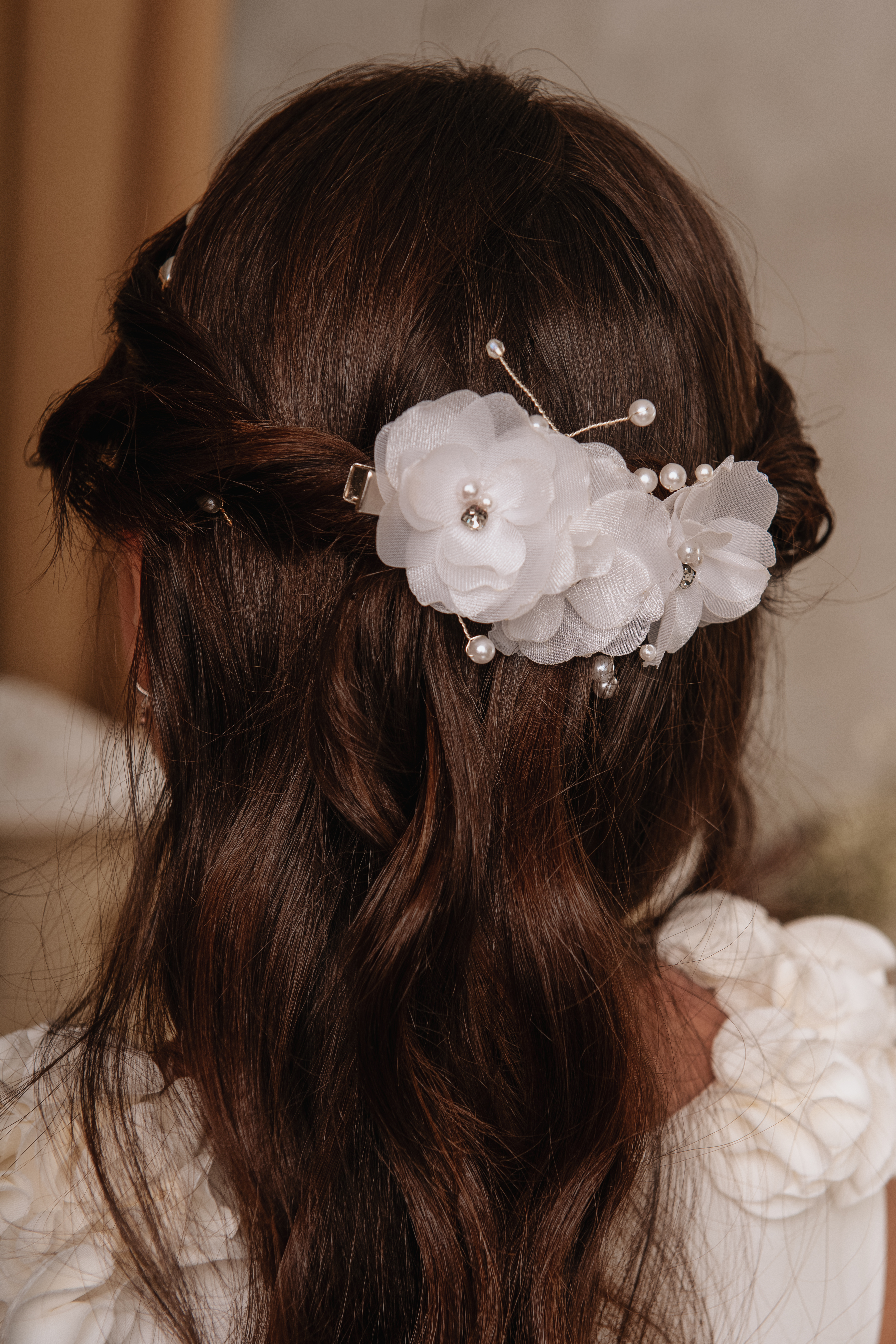 Acessório de cabelo para Dama de Honra floral