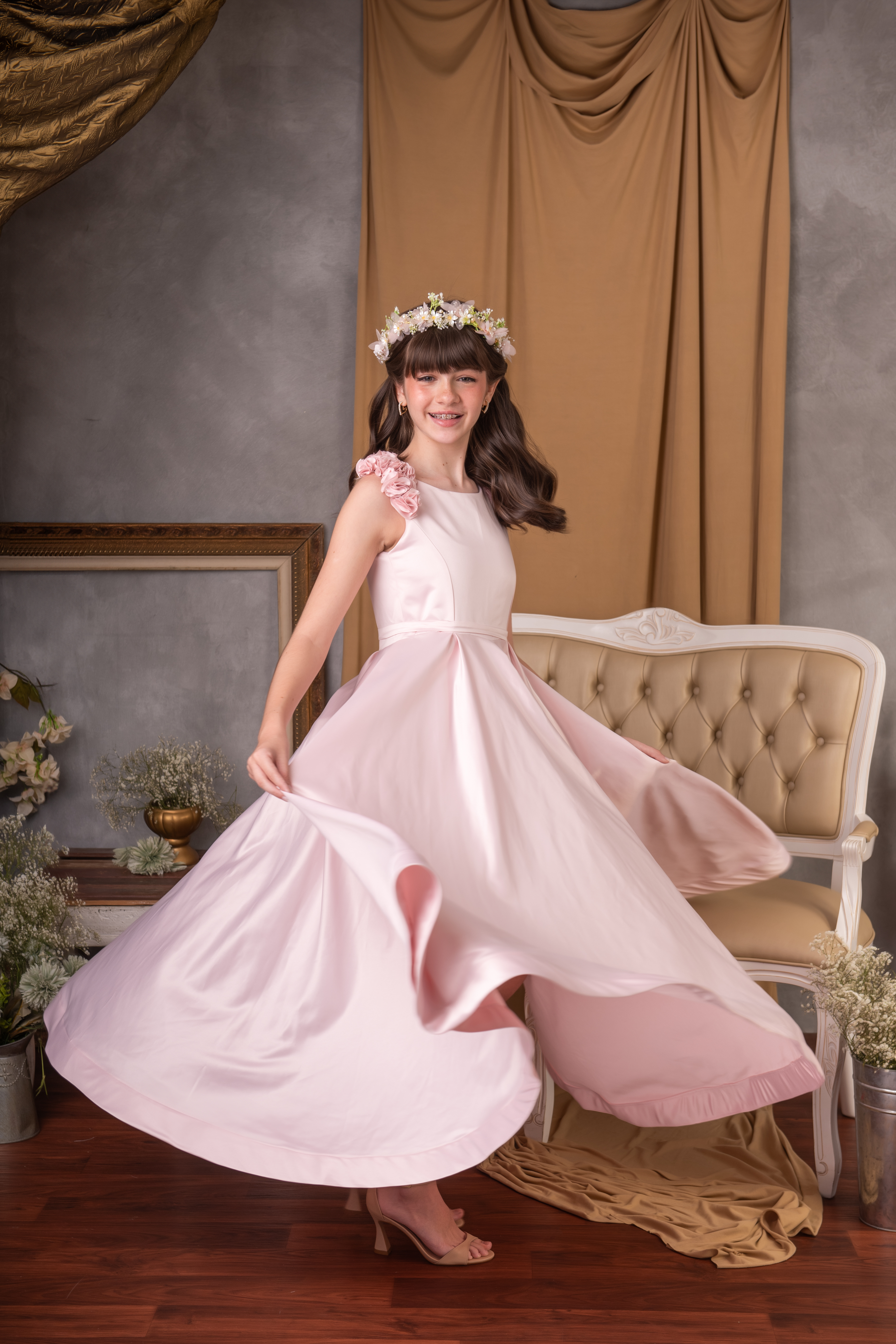 Vestido de festa infantil de gala